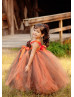 Orange Brown Fall Flower Girl Dress Baby Tutu Dress Orange Brown Fall Flower Girl Dress Baby Tutu Dress